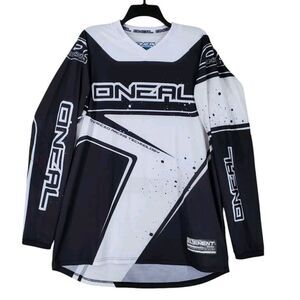Oneal Element Jersey Shirt Mens XL Knit Bkack White Racing Racewear LS